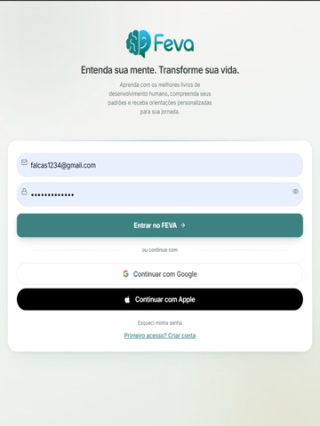 FEVA iPad screenshot