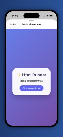 HTML Runner: Prévia Web iPhone screenshot 3