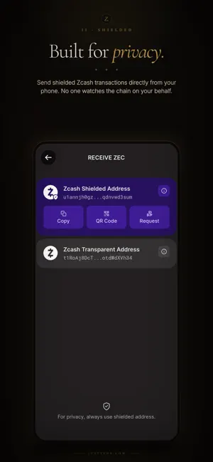 Zend: Zcash Wallet screenshot 2