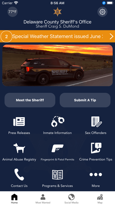Delaware County NY Sheriff Screenshot
