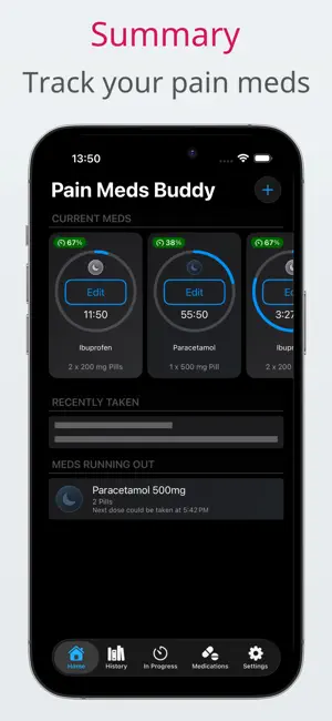 Pain Meds Buddy: Pill tracker screenshot 1