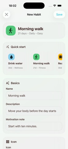 Habit Tracker - Habit Screenshot 1 of 8