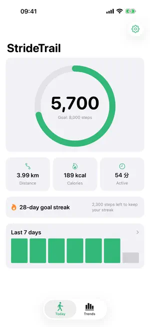 StrideTrail - Step Counter screenshot 1