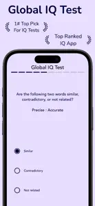 IQ Test - Global IQ Score Quiz screenshot #2 for iPhone