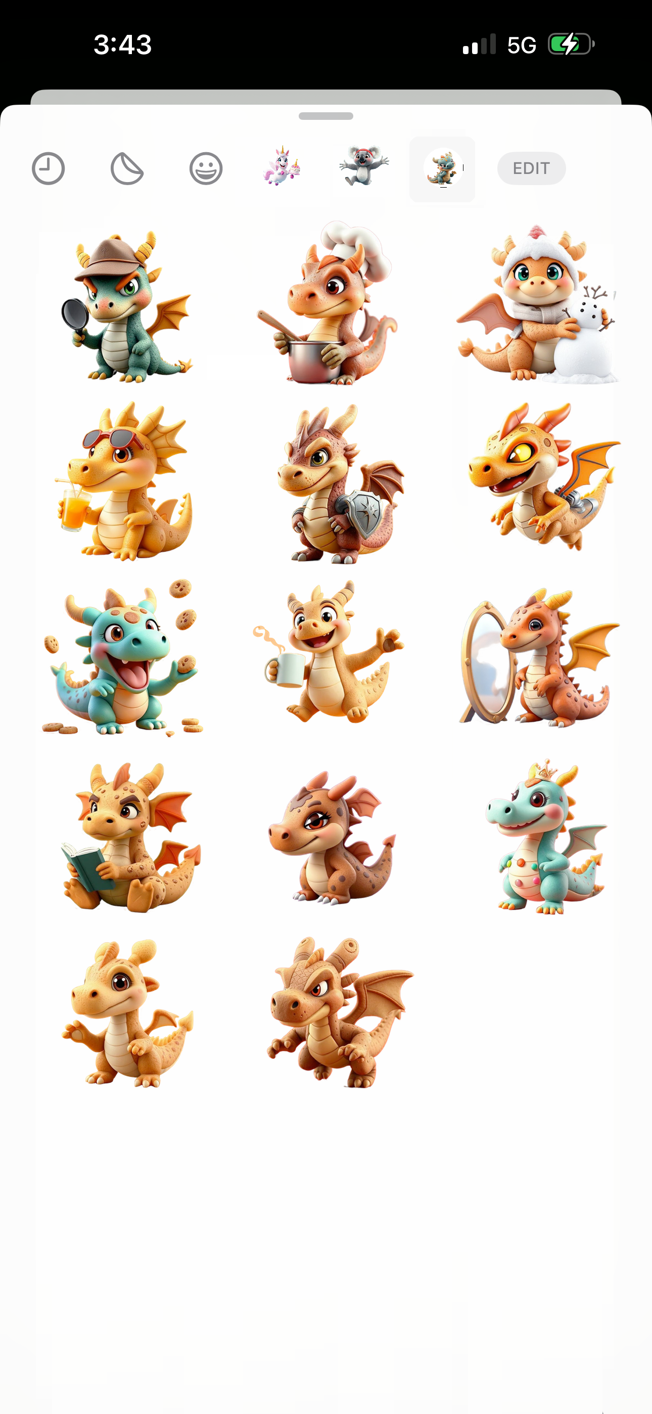 Cookie Dragon Stickers screenshot 3