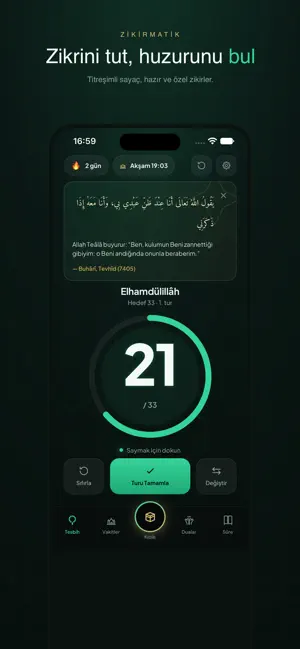 Zikirmatik: Tasbih & Prayer screenshot 1
