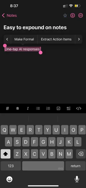 Carbon Notes screenshot 1
