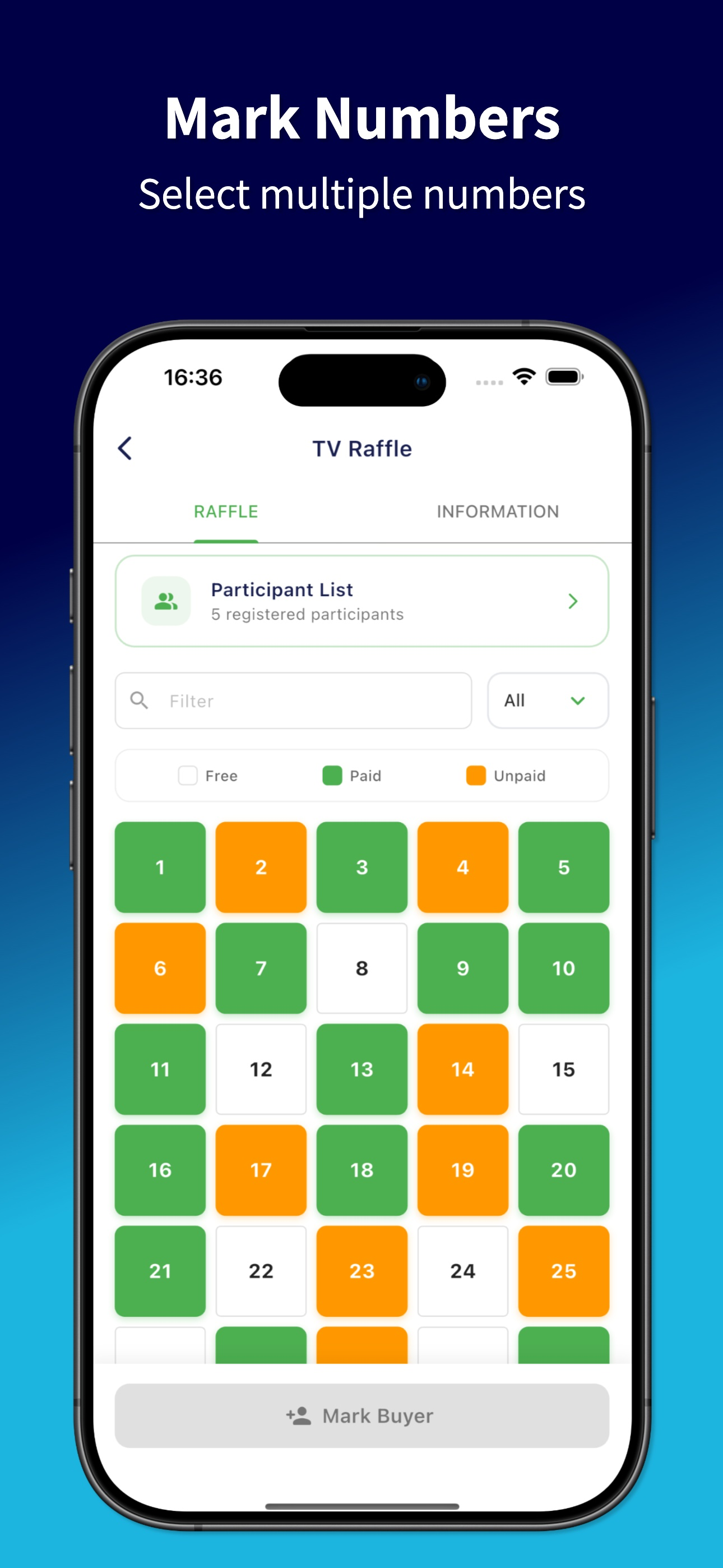 Easy Raffle: Names and Numbers screenshot 4