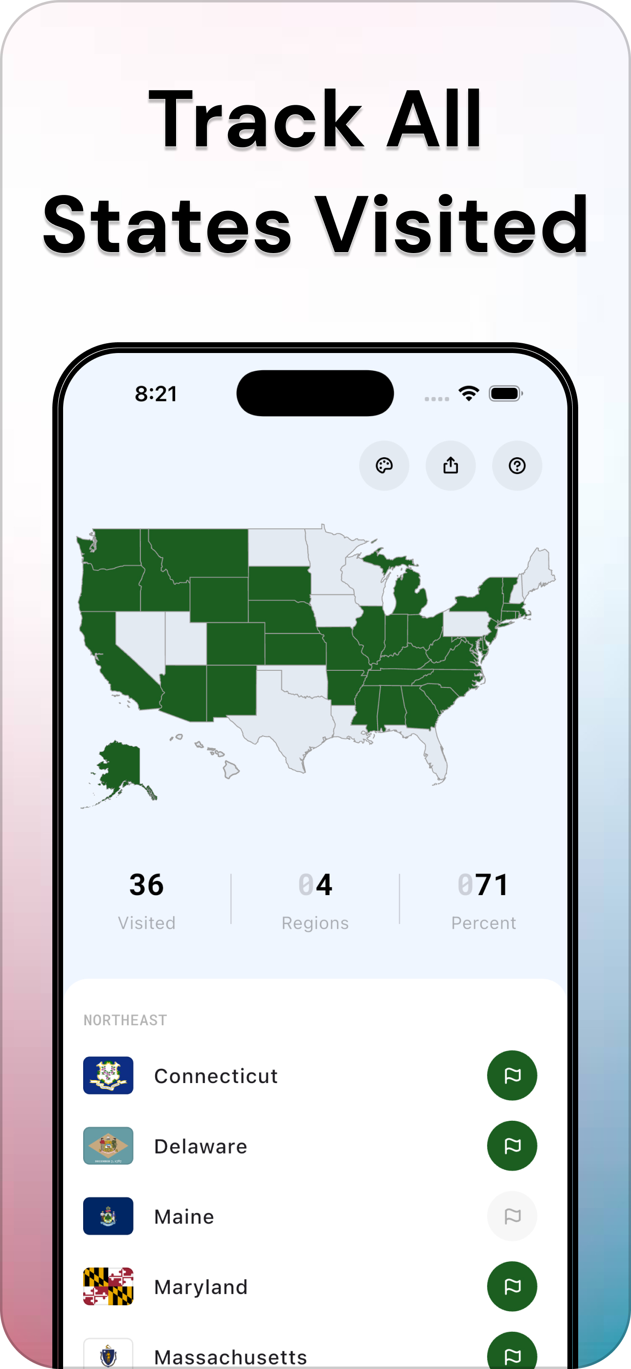 States Visited USA