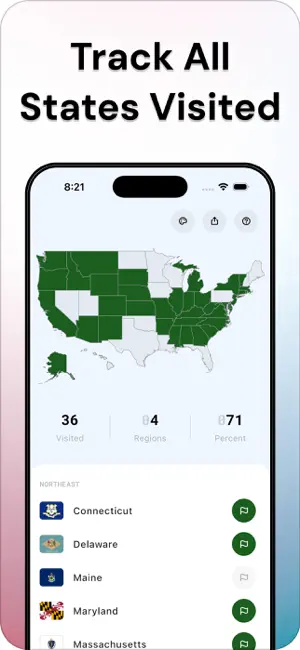 States Visited USA screenshot 4