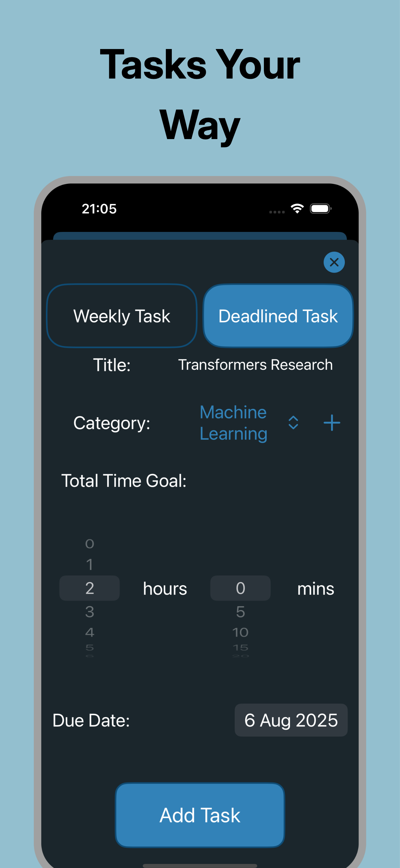 Headway: Task Time Manager