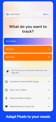 Pixels: Mood Tracker & Journal Screenshot 5 of 8
