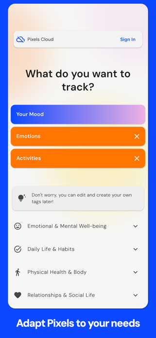 Pixels: Mood Tracker & Journal Screenshot 5 of 8
