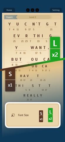 Cryptogram: Word Puzzle Master iPhone screenshot