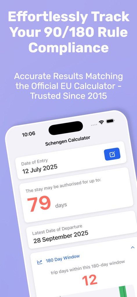 Schengen Calculator 90/180 - Travel App | MWM