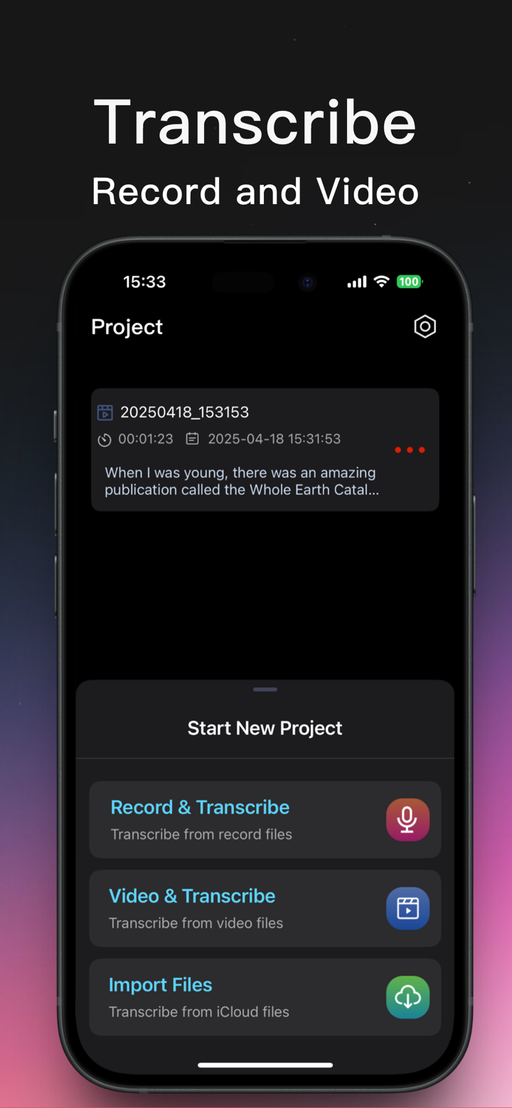 Transcribe - Voice to Text App screenshot 1