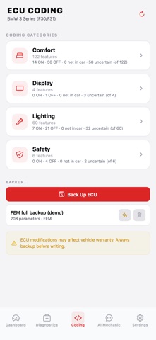 CarCoding: OBD2 Car Scanner Screenshot 8 of 10