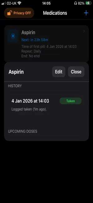 Minimalist Pill Reminder screenshot 3