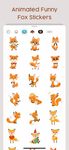 Animated Funny Fox Stickers iPhone screenshot