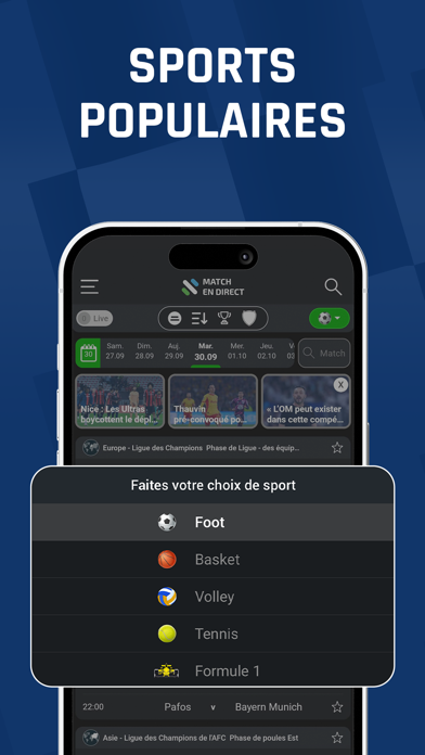 Match en Direct - Live Score iPhone screenshot 8 - Sports app