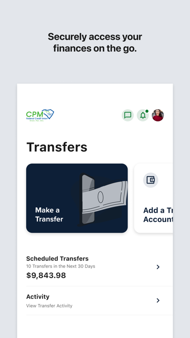 CPM Mobile Banking Screenshot