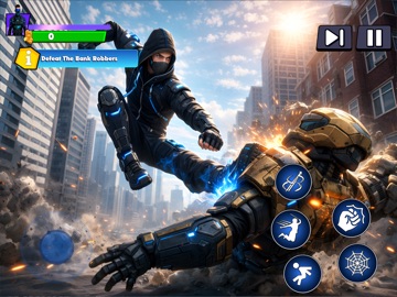 Rope Hero Fight Gang War 3D iPad screenshot