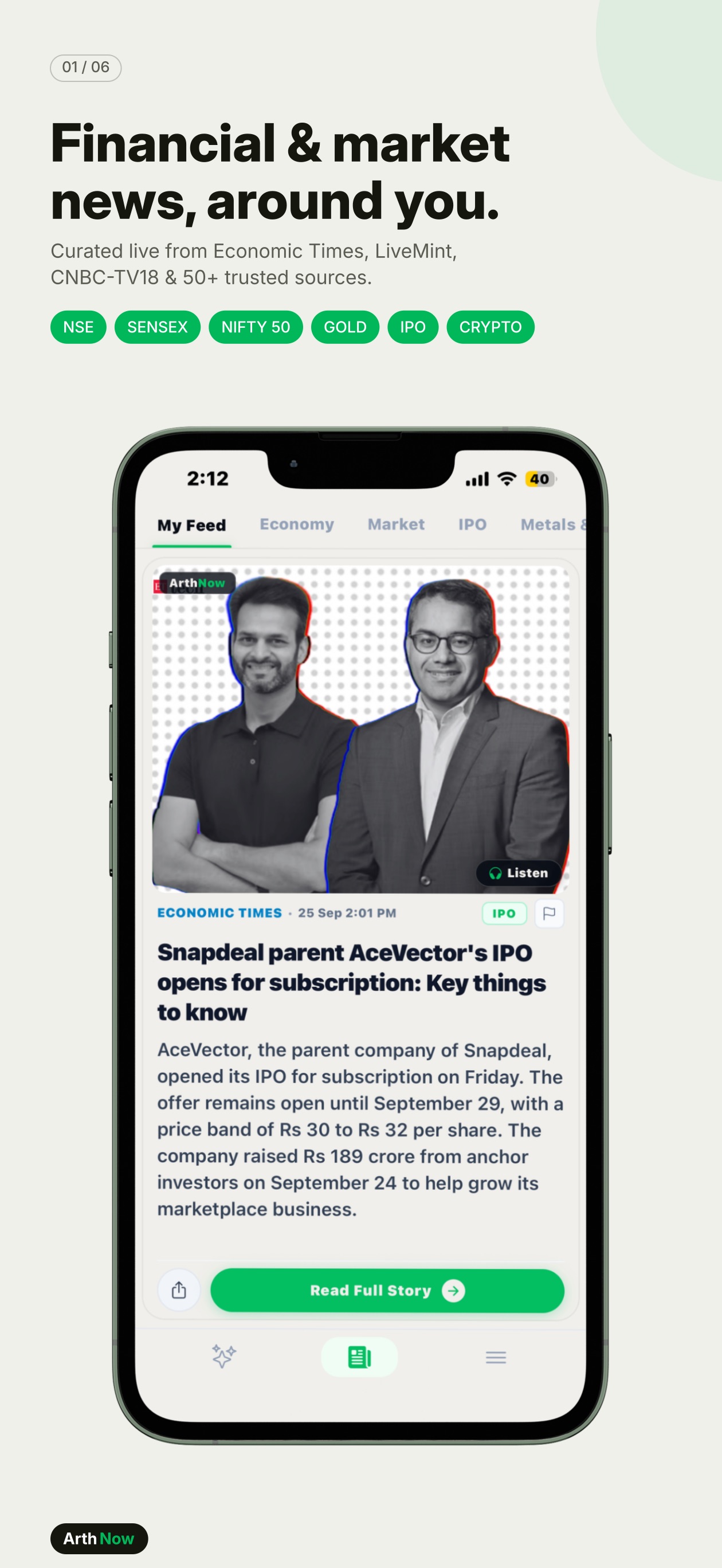 Screenshot 1 of ArthNow – Market & Stock News