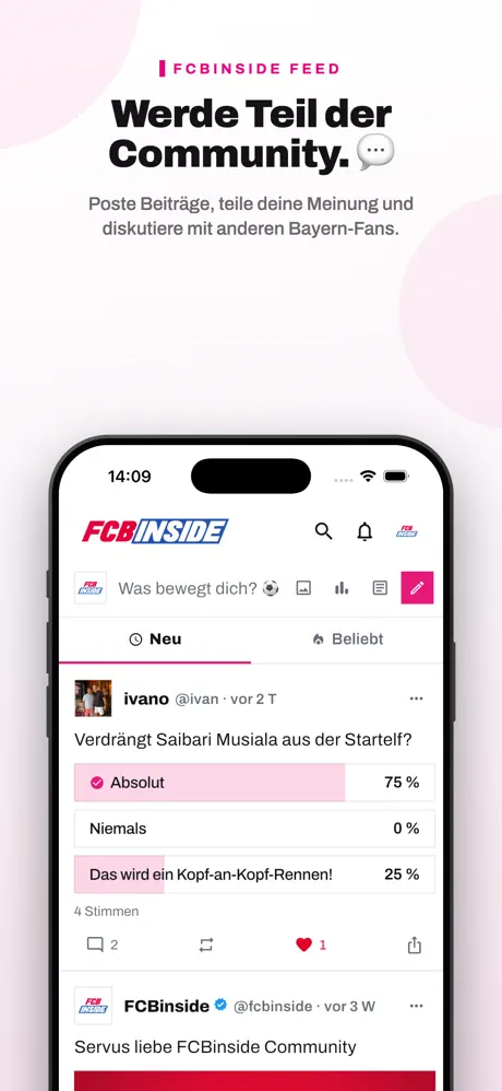 FCBinside-App: Community-Feed