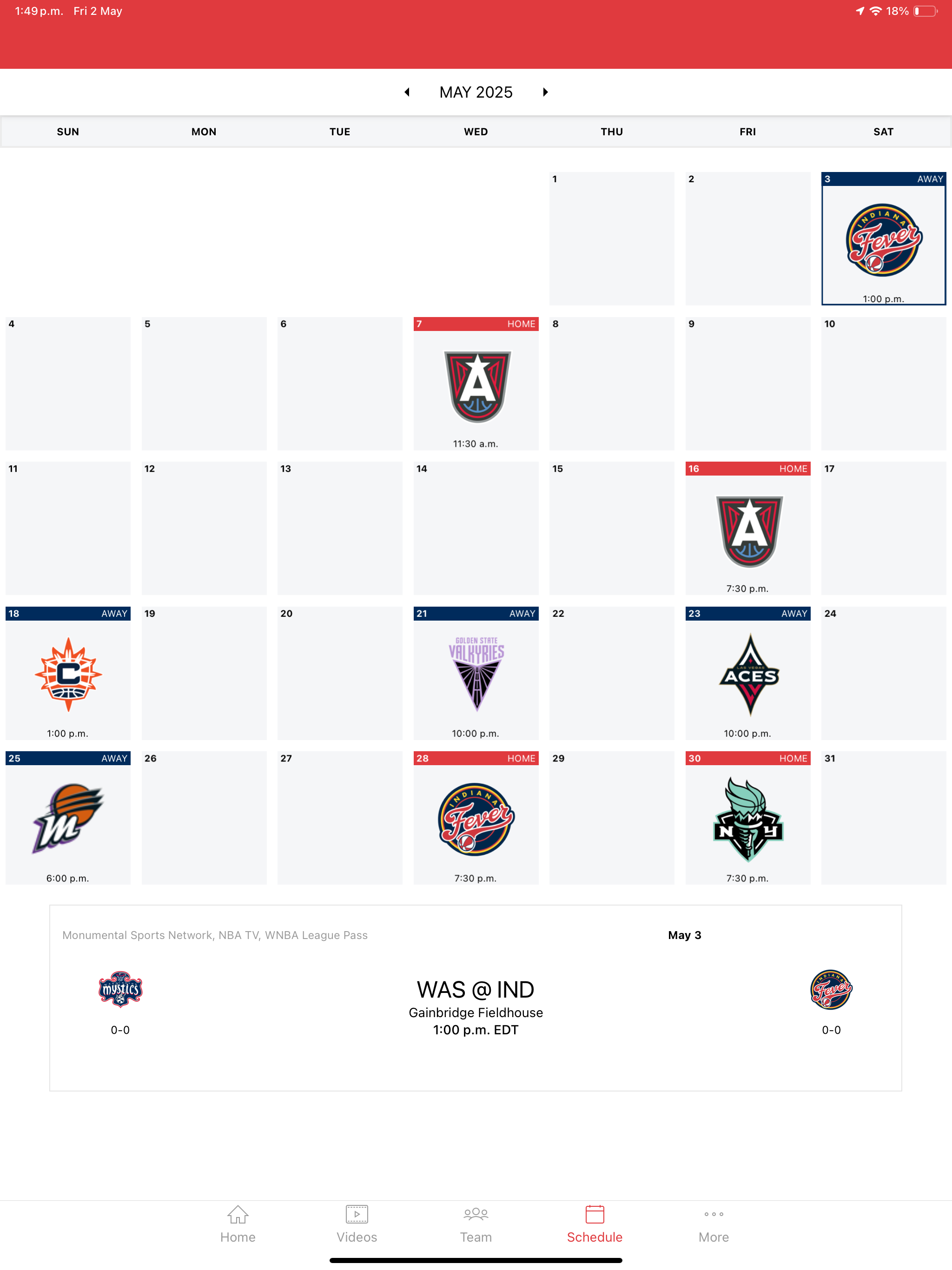 Washington Mystics Mobile