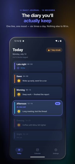 Time Blocks - 4 Hour Journal Screenshot 1 of 4