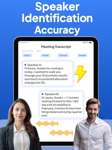 Transcribe AI Voice Note Taker iPad screenshot