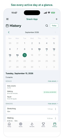 Snack App: Exercise Reminders Screenshot 9 of 9