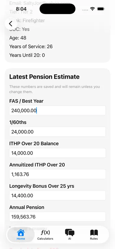 FDNY Retirement Planner screenshot 6 of 9