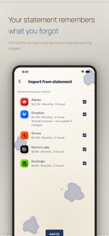 Subscription Tracker — Eluna Screenshot 6 of 9