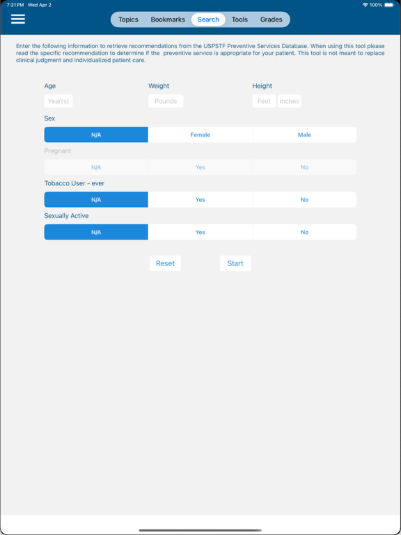 Screenshot #4 pour USPSTF Prevention TaskForce