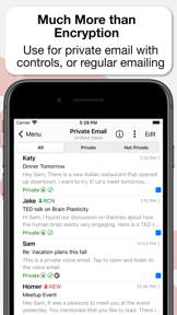 Fused Encrypted Email and Chat screenshot