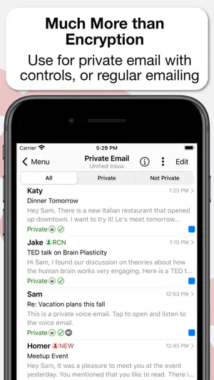 Fused Encrypted Email and Chat screenshot 2