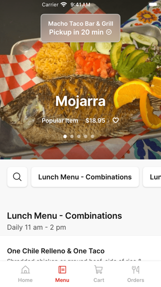 Macho Taco Bar & Grill iPhone screenshot 2 - Food & Drink app