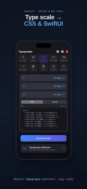 PixelKit: Design & Dev Tools iPhone screenshot 3