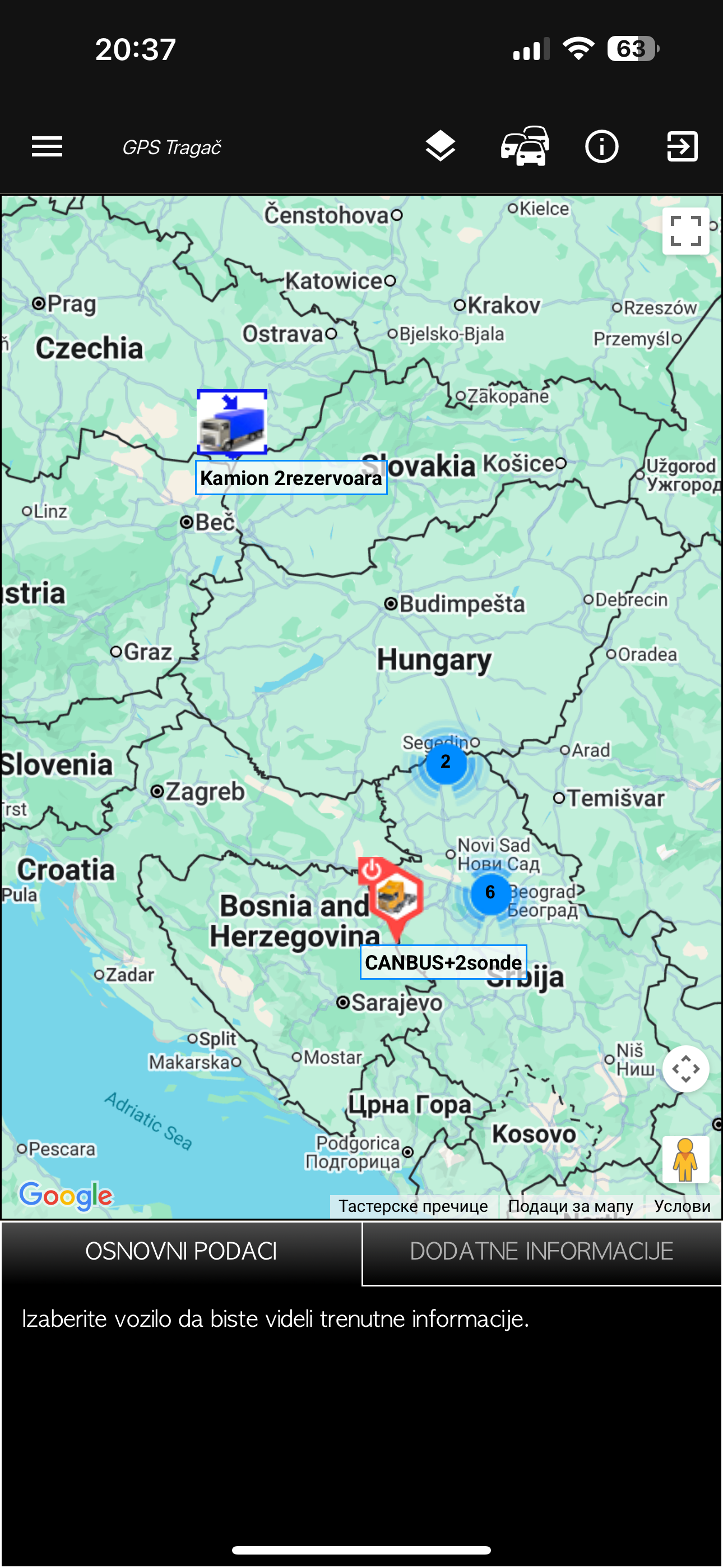 GPS Tragač