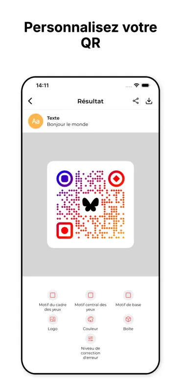 QR Code Gratuit: Générateur QR screenshot 2 of 4