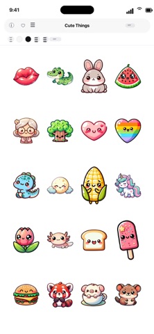 Cute Things Stickers iPhone screenshot