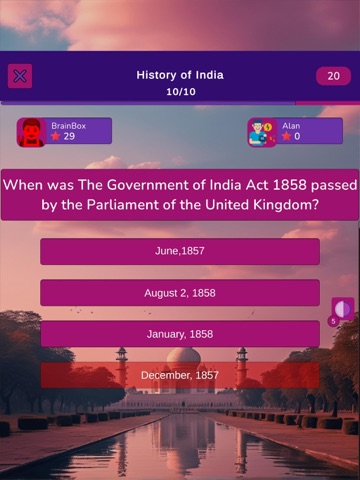 Indian Knowledge Quiz iPad screenshot