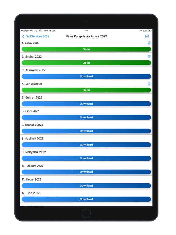 All UPSC Papers Prelims & Main iPad screenshot 8 - Education app