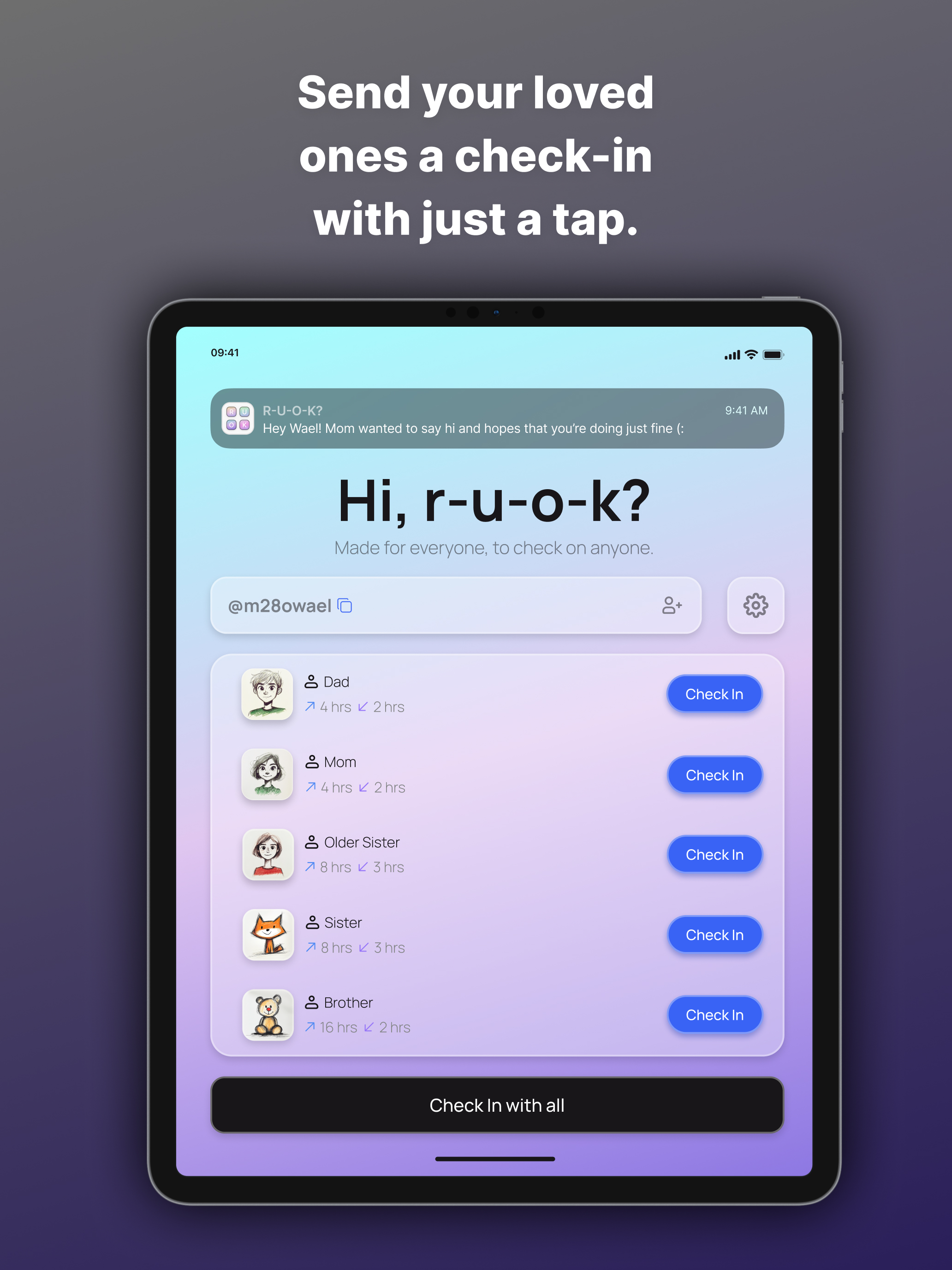 RUOK - Easy Check-ins!