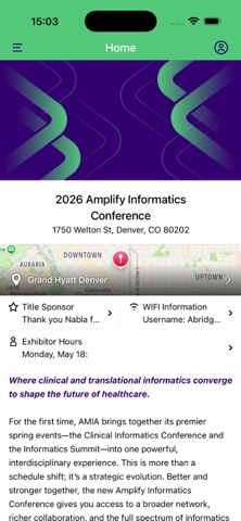 AMIA Events Screenshot 2 of 3