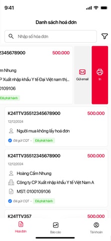 Sinvoice - Hóa đơn điện tử iPhone screenshot