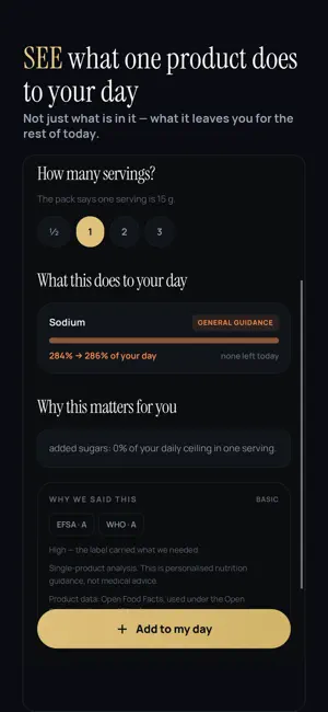 Nouriva Food Scanner screenshot 1