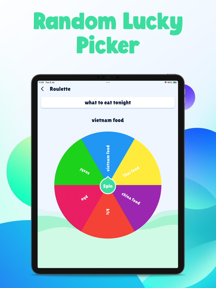 Spin Wheel Random Decision