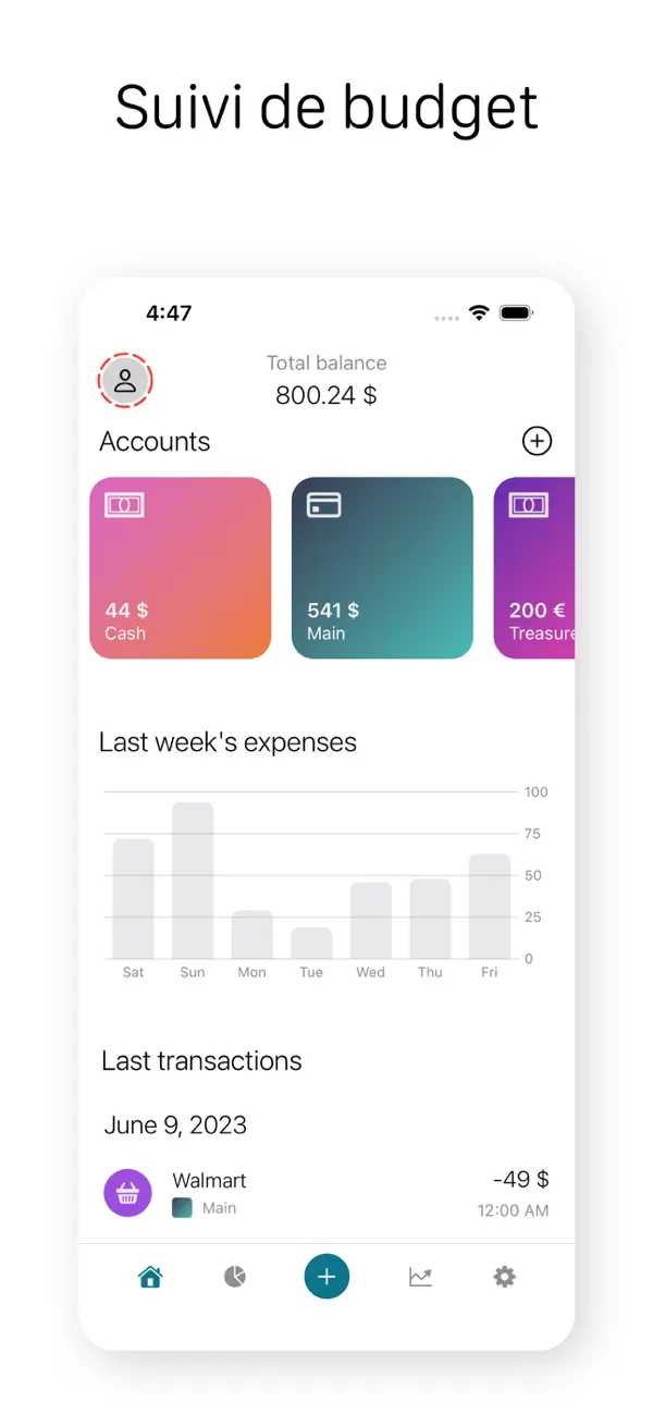 Screenshot #1 pour Gestion du budget et dépenses